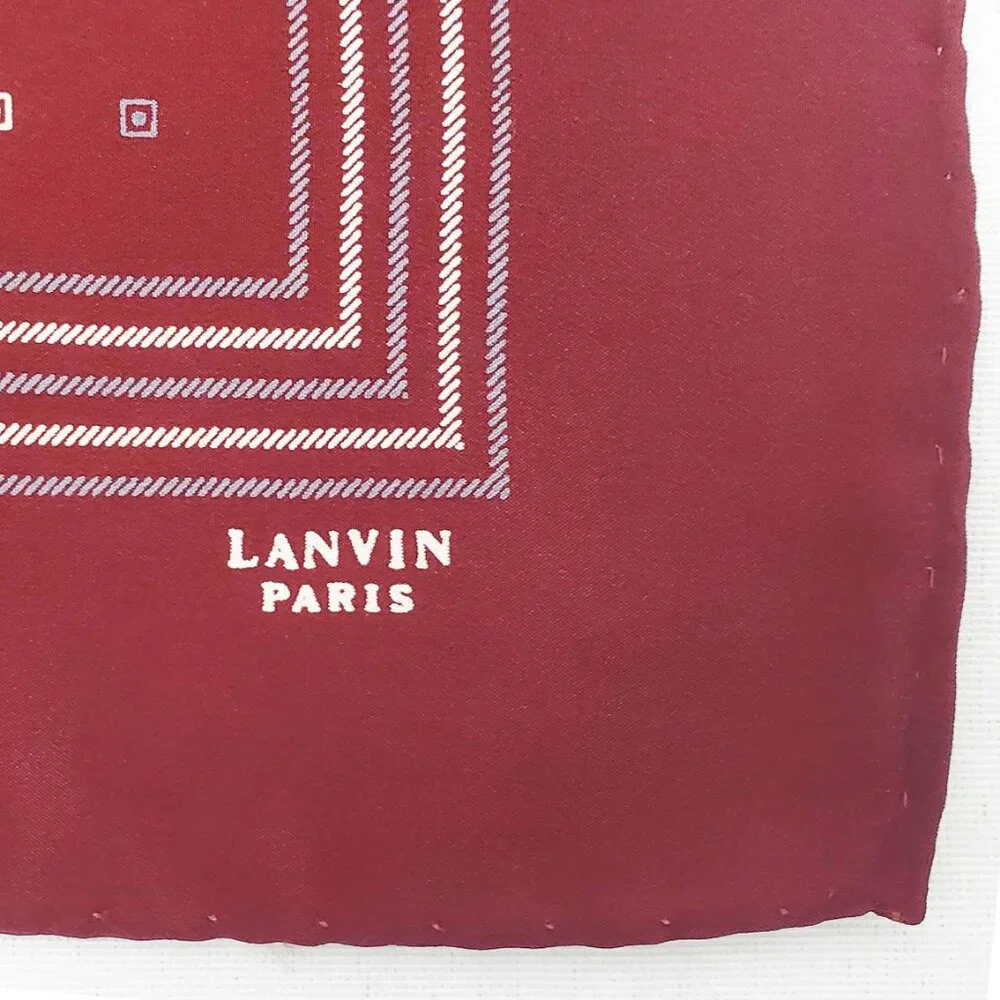Ralph Lauren Lanvin Charles Tyrwhitt Men's Set of 3 Silk Pocket Squares Designer